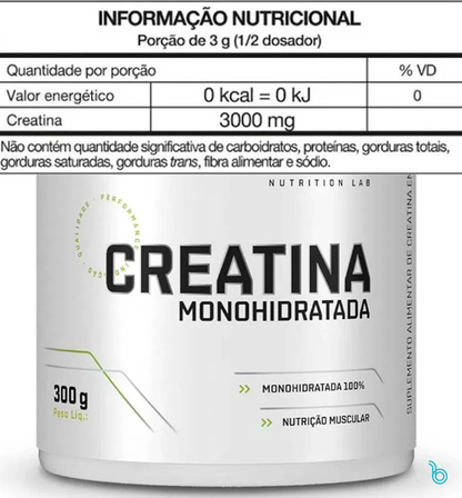 Creatina Monohidratada - Pote 300g